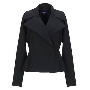 Ralph Lauren Collection Purple Label Chrystie Wool Black Blazer Jacket Sz 8